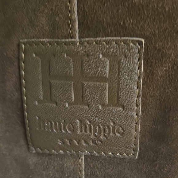 NWOT Haute Hippie Olive Green Suede Hobo Bag - Picture 3 of 5